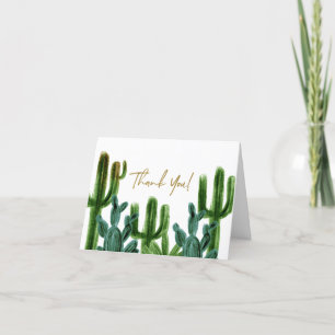 Remerciements Cactus Mexicaine Fête à thème plié Carte de remerc
