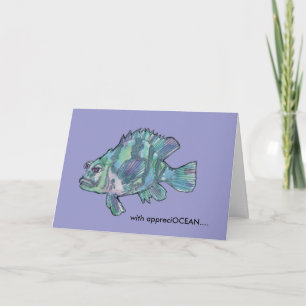 Remerciements Caricature AppreciOCEAN poisson mérou carte de rem