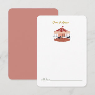 Remerciements Carrousel rose Anniversaire Heure Capsule Carte de
