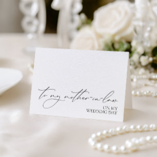 Remerciements Carte "À ma belle-mère le jour de mon mariage"