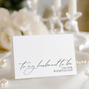 Remerciements Carte "À mon mari pour être le jour de mon mariage