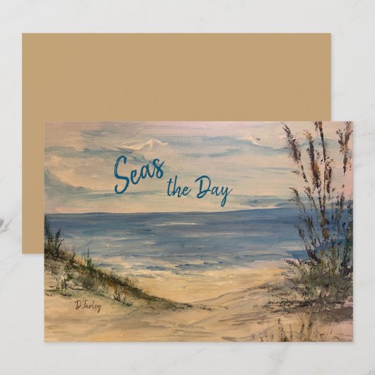 Remerciements Carte à note plate de zostère (Devant / Derrière)