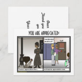 Remerciements Carte Appréciation de l'enseignant (Devant / Derrière)