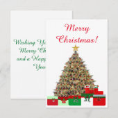 Remerciements Carte Arbre de Noël (Devant / Derrière)