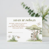 Remerciements Carte Baby shower Sorteo de pañales (Debout devant)