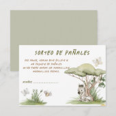 Remerciements Carte Baby shower Sorteo de pañales (Devant / Derrière)