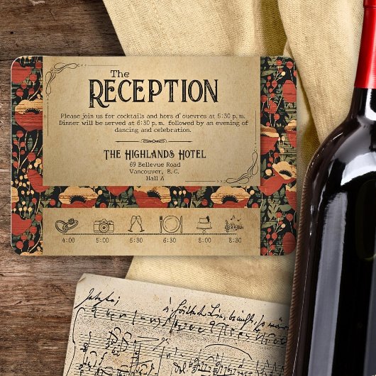 Remerciements Carte Boîtier Rustique De Réception De Mariage