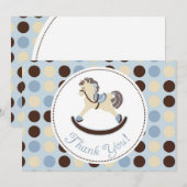 Remerciements Carte C2 du garçon TY de cheval de basculage (Devant / Derrière)