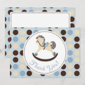 Remerciements Carte C du garçon TY de cheval de basculage (Devant / Derrière)