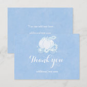 Remerciements Carte Carrosse Royal Bleu de Cendrillon (Devant / Derrière)