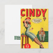 Remerciements Carte "Cindy" de notes de livre (Devant / Derrière)