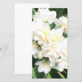 Remerciements Carte crème d'impression de narcisse (Devant / Derrière)