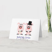 Remerciements Carte d'acceptation Mariage de porcs (Dos)