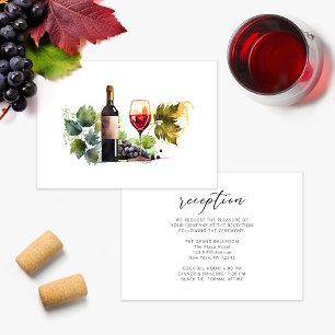 Remerciements Carte d'accueil de mariage à thème vin