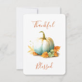 Remerciements Carte d'action de grâce et de grâce du Citrouille (Devant)