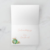 Remerciements Carte d'action de grâce gris chat et Citrouille aq (Intérieur)