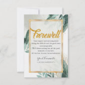 Remerciements Carte d'adieu au collègue de travail Greenery (Devant)