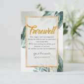 Remerciements Carte d'adieu au collègue de travail Greenery (Debout devant)