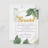 Remerciements Carte d'adieu de collègue d'Adieu moderne (Devant)