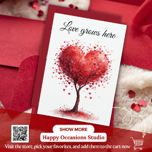 Remerciements Carte d'amour de la Saint-Valentin Romantique po