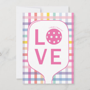 Remerciements Carte d'amour de Pickleball Je pense que je t'ai