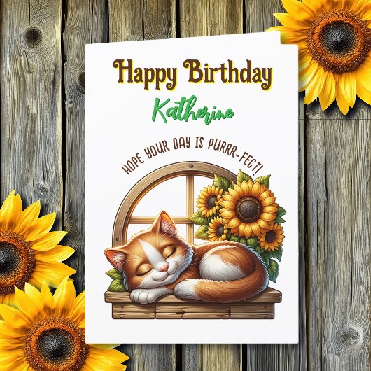 Remerciements Carte d'anniversaire à thème Chat | Recherche de m