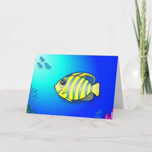 Remerciements Carte d'anniversaire à thème de poisson (Devant)