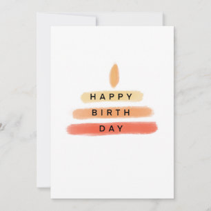 Remerciements Carte d'anniversaire chandelle de couleur chaude