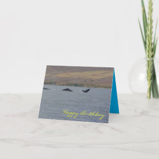 Remerciements Carte d'anniversaire de baleines à bosse