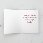 Remerciements Carte d'anniversaire de base-ball (Intérieur)