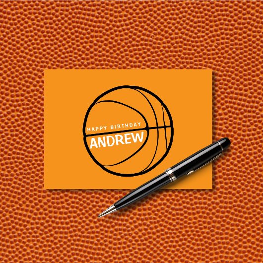 Remerciements Carte d'anniversaire de basket-ball