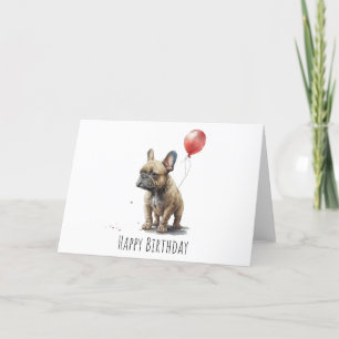 Remerciements Carte d'anniversaire de Buldog en France - Carte F