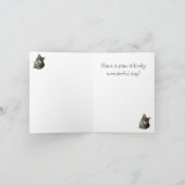 Remerciements Carte d'anniversaire de chat Abyssinian (Intérieur)
