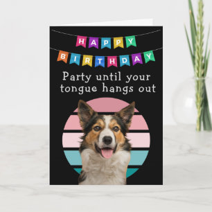 Remerciements Carte d'anniversaire de chien drôle personnalisée