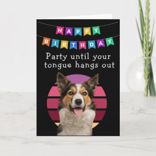 Remerciements Carte d'anniversaire de chien drôle personnalisée