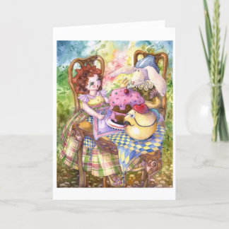 Remerciements carte d'anniversaire de fête du thé