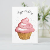 Remerciements Carte d'anniversaire de givrage (Debout devant)