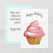 Remerciements Carte d'anniversaire de givrage (Devant / Derrière)