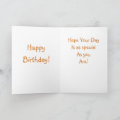 Remerciements Carte d'anniversaire de guitare électrique (Intérieur)