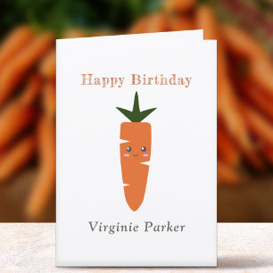 Remerciements Carte d'anniversaire de la Carotte