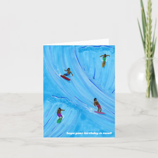 Remerciements Carte d'anniversaire de la houle