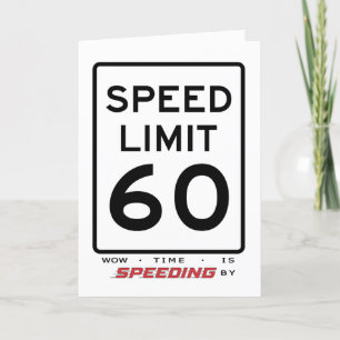 Remerciements Carte d'anniversaire de la limite de vitesse 60e