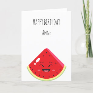 Remerciements Carte d'anniversaire de la pastèque
