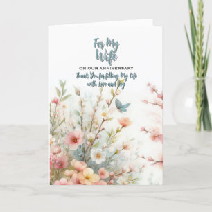 Remerciements Carte d'anniversaire de mariage pour ma femme