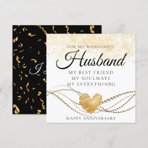 Remerciements Carte d'anniversaire de mariage pour mari avec des