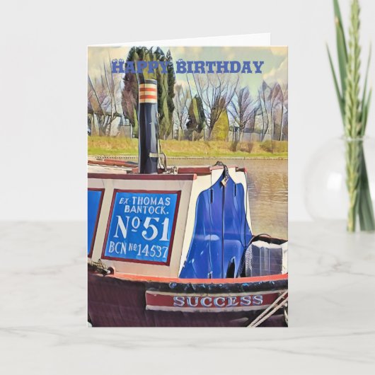 REMERCIEMENTS CARTE D'ANNIVERSAIRE DE NARROWBOATS (Devant)
