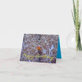 Remerciements Carte d'anniversaire de poisson clown