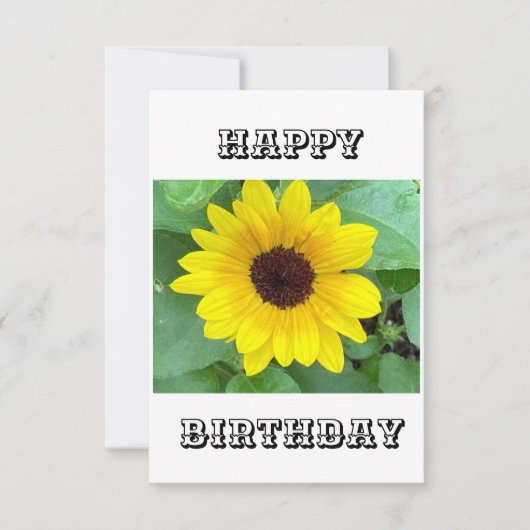 Remerciements Carte d'anniversaire de Sunflower (Devant)
