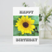 Remerciements Carte d'anniversaire de Sunflower (Debout devant)