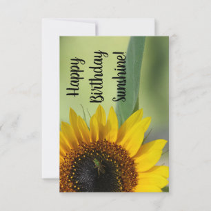 Remerciements Carte d'anniversaire de tournesol